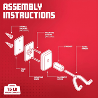 Gator GFW - GTR - HNGRMPL Wall Mount Guitar Hanger - Maple - 716408540085