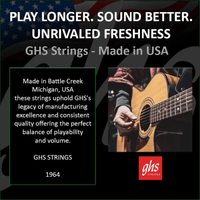 GHS BB10U Guitar Strings Acoustic 6 Set 10 - 46 Bright Bronze - 0737681005511