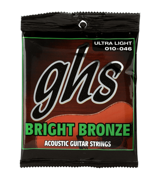 GHS BB10U Guitar Strings Acoustic 6 Set 10 - 46 Bright Bronze - 0737681005511