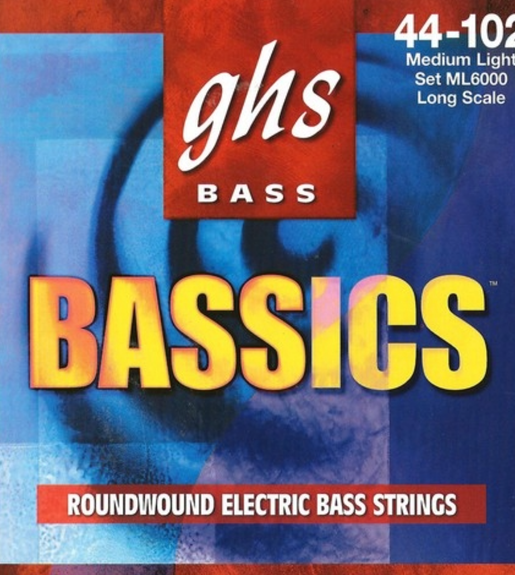 GHS ML6000 Guitar Strings Bass 4 Set 44 - 102 Medium Light - 00737681004828