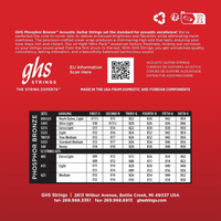 GHS S325 Guitar Strings Acoustic Phosphor Bronze - 