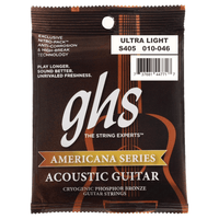 GHS S405 Guitar Strings Acoustic Americana Ultra Light - 737681447717