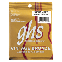 GHS VNUL Guitar Strings Acoustic 6 Vintage Bronze - 0737681006112