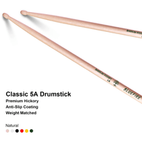 Hanflag HFBF5AN Hun Drum Sticks 5A Blue Fire Nylon Tip Natural - 