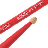 Hanflag HFQ15ARD Hun Drum Sticks 5A Q1 Hickory Wooden Tip Red - 