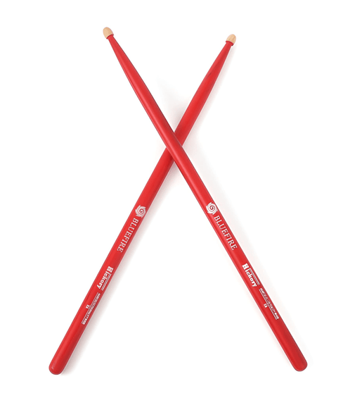 Hanflag HFQ15ARD Hun Drum Sticks 5A Q1 Hickory Wooden Tip Red - 