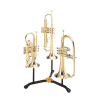 Hercules DS513BB 2 Trumpets Cornets with 1 Flugelhorn Stand with Bag - 635464453194