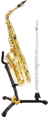 Hercules DS532BB Alto Tenor Saxophone & 1 Clarinet Flute Stand with Bag - 635464453224
