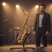 Hercules DS533BB Alto Tenor Sax & Soprano Stand with a bag - 635464453235