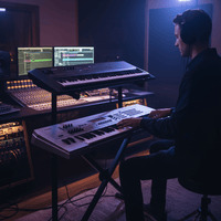 Hercules KS210B Double X Keyboard Stand with second Tier - 635464412061