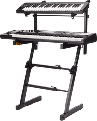 Hercules KS410 Auto lock Z Double brace Keyboard Stand with second Tier - 635464412009
