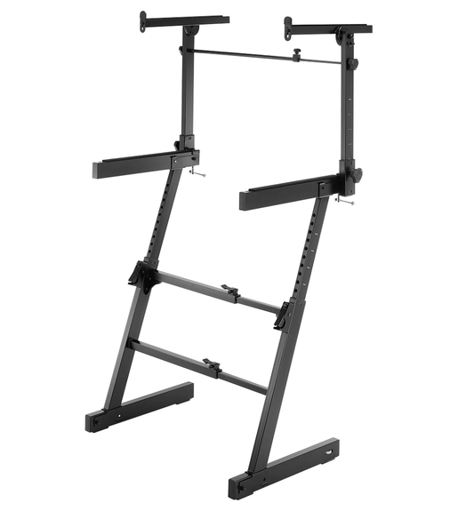 Hercules KS410 Auto lock Z Double brace Keyboard Stand with second Tier - 635464412009