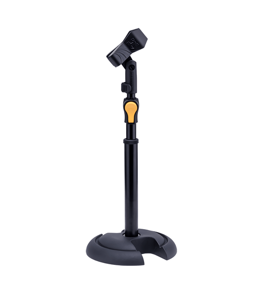 Hercules MS100B PLUS Desktop Microphone Stand Low profile H Base Mic With EZ Grip - 635464414362
