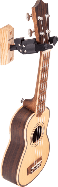 Hercules USP10WB Auto Grab Wooden Base Ukulele Wall Hanger - 635464457079
