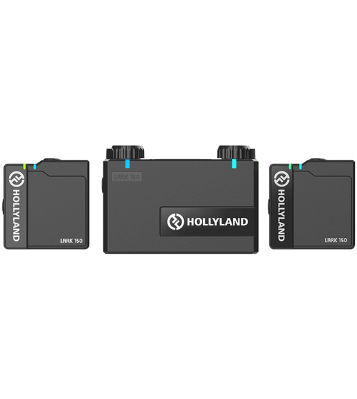 Hollyland LARK 150 DUO - BK Dual Wireless Microphone System, 2x Transmitter, 1x Receiver, 2x Lav M - 6970758741477