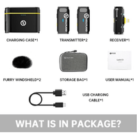 Hollyland LARK C1 DUO MOBILE 2 Person Wireless Microphone with USB - C For Mobile Devices - 6970758744010
