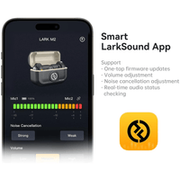 Hollyland Lark M2 Duo Wireless Lavalier Microphone System for Cameras (Shine Charcoal) - 6976068112662