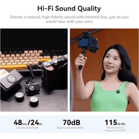 Hollyland Lark M2 Duo Wireless Lavalier Microphone System for Cameras (Shine Charcoal) - 6976068112662