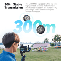 Hollyland Lark M2 Duo Wireless Lavalier Microphone System for Cameras (Shine Charcoal) - 6976068112662