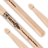 Hun HFBF5ANAT Drum Sticks 5A Hickory Natural wooden Tip - 