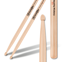 Hun HFBF5ANAT Drum Sticks 5A Hickory Natural wooden Tip - 