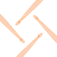 Hun HFBF5ANAT Drum Sticks 5A Hickory Natural wooden Tip - 