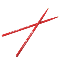Hun HFBF5ARD Drumsticks 5A Hickory Wooden Tip Bluefire series Red - 