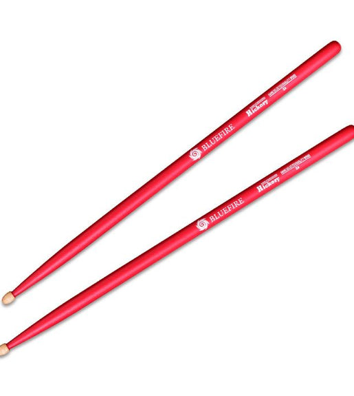 Hun HFBF5ARD Drumsticks 5A Hickory Wooden Tip Bluefire series Red - 