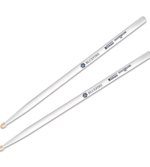 Hun HFBF5AWH Drumstick 5A Hickory Bluefire Series Wooden Tip White - 