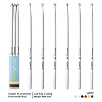 Hun HFBF5AWH Drumstick 5A Hickory Bluefire Series Wooden Tip White - 
