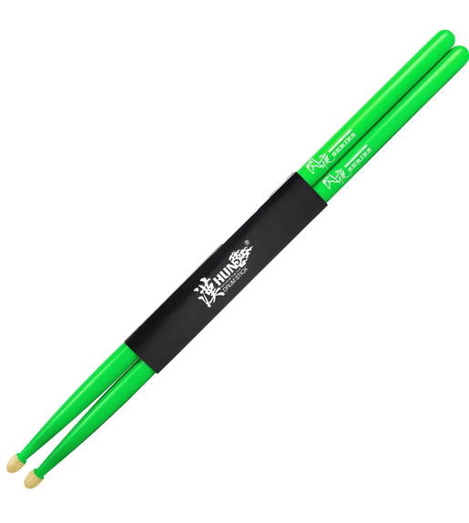 Hun HFFL5AGR Drum sticks 5A Fluorescent Series Green - 