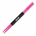 Hun HFFL5APK Drum sticks 5A fluorescent series wood Tip Pink - 