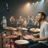 Hun HFFL5APK Drum sticks 5A fluorescent series wood Tip Pink - 