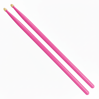 Hun HFFL5APK Drum sticks 5A fluorescent series wood Tip Pink - 