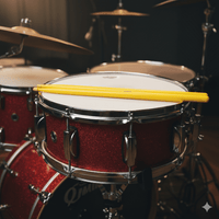 Hun HFFL5AYEL Drum Sticks 5A Fluorescent Series Wood Tip Yellow - 