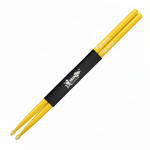 Hun HFFL5AYEL Drum Sticks 5A Fluorescent Series Wood Tip Yellow - 