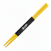 Hun HFFL5AYEL Drum Sticks 5A Fluorescent Series Wood Tip Yellow - 