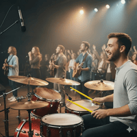 Hun HFFL5AYEL Drum Sticks 5A Fluorescent Series Wood Tip Yellow - 