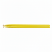 Hun HFFL5AYEL Drum Sticks 5A Fluorescent Series Wood Tip Yellow - 