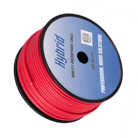 Hybrid CABHYB016 - 100 Red Microphone Cable 100 Meter - 