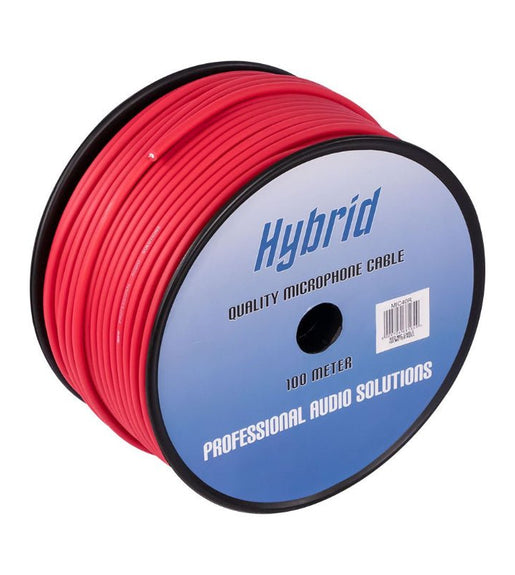 Hybrid CABHYB016 - 100 Red Microphone Cable 100 Meter - 