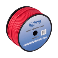 Hybrid CABHYB016 - 100 Red Microphone Cable 100 Meter - 