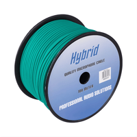 Hybrid CABHYB017 - 100 Microphone Cable 100 Meter Roll (Green) - 