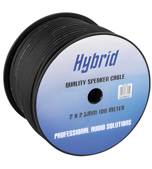 Hybrid CABHYB019 - 100 Black Speaker Cable 100 Meter - 