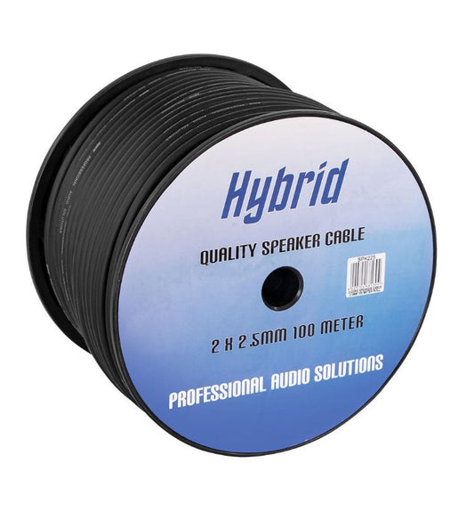 Hybrid CABHYB019 - 100 Black Speaker Cable 100 Meter - 
