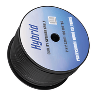 Hybrid CABHYB019 - 100 Black Speaker Cable 100 Meter - 