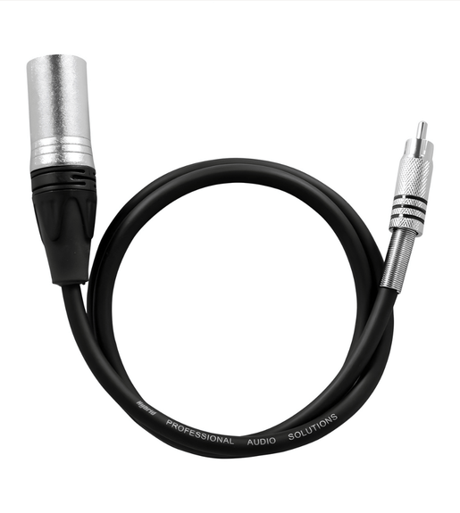 Hybrid CABHYB038 XLR male – RCA Cable 0.8 meter - 