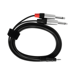 Hybrid CABHYB043 Dual Jack Mono - Minijack 1.8m Audio Cable - 