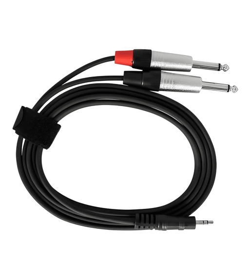 Hybrid CABHYB043 Dual Jack Mono - Minijack 1.8m Audio Cable - 