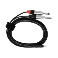 Hybrid CABHYB043 Dual Jack Mono - Minijack 1.8m Audio Cable - 